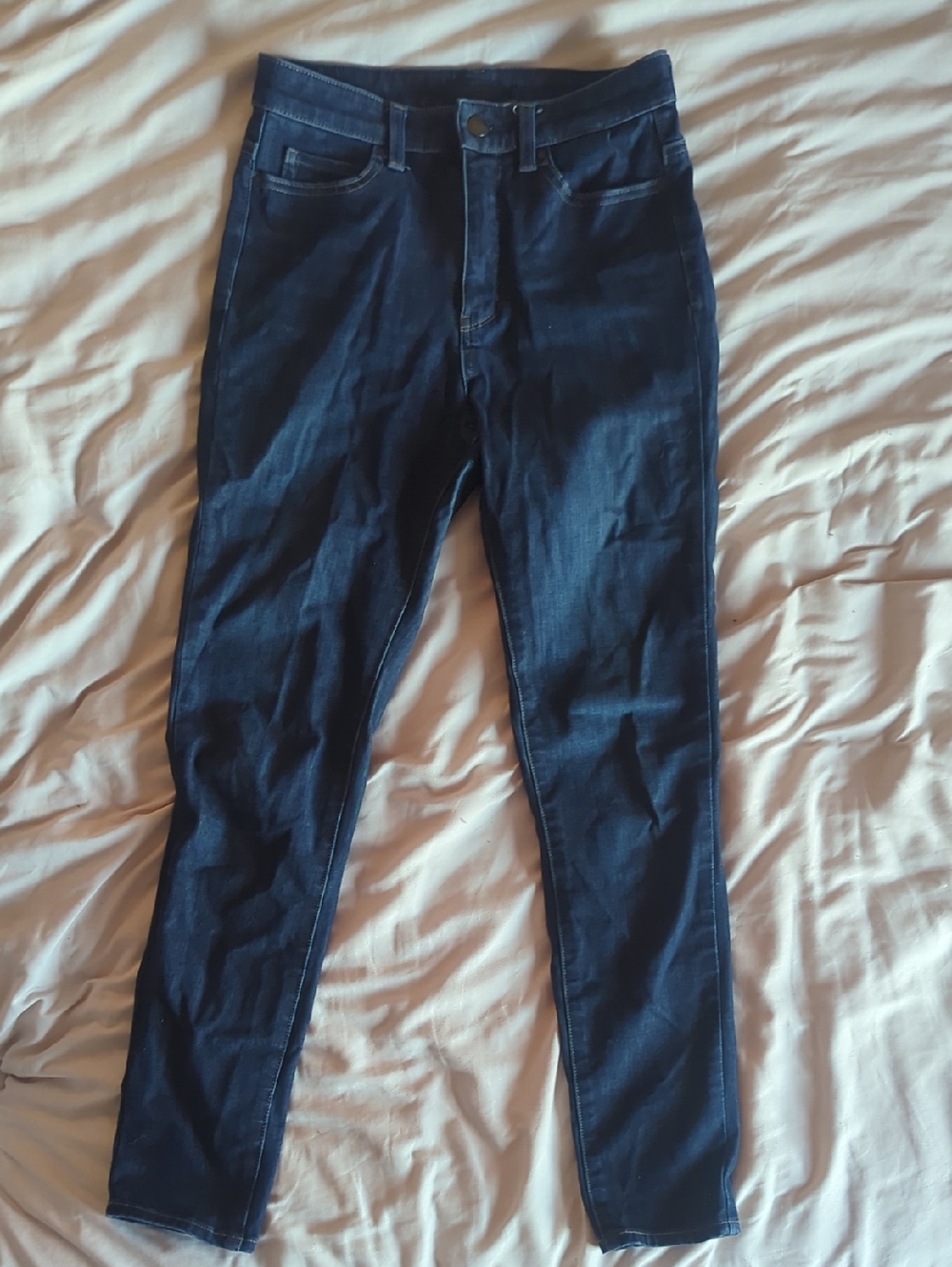 Uniqlo Dark Blue Denim Jeans with Black Label
